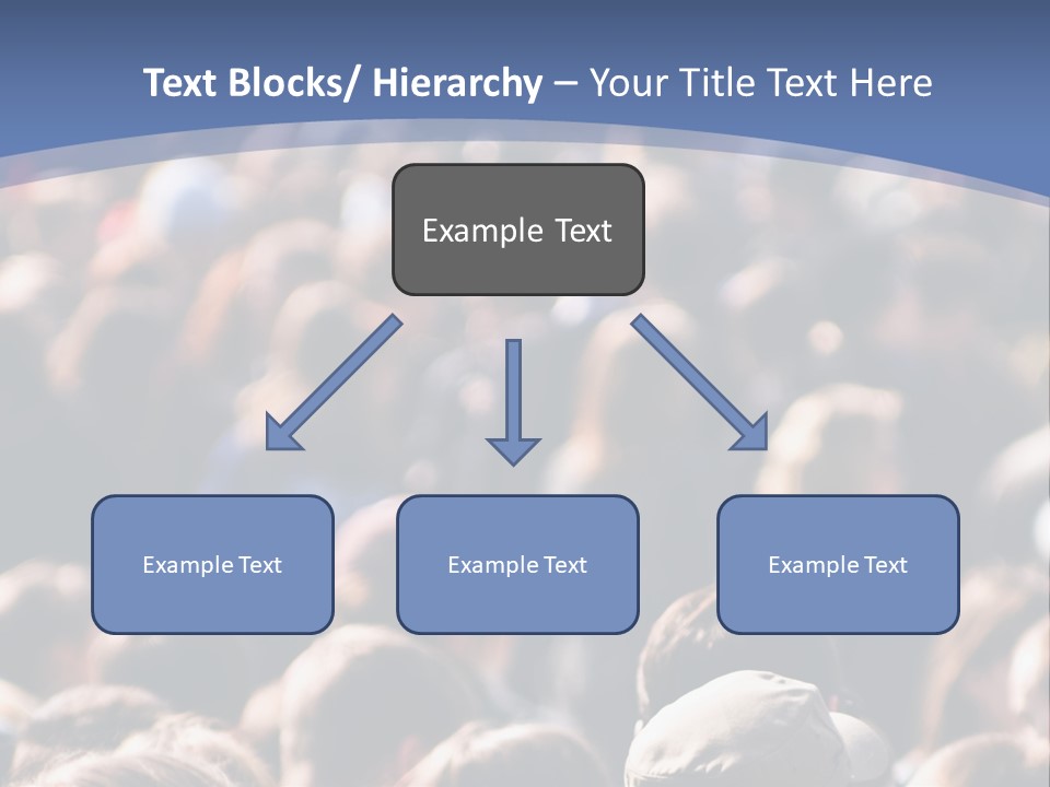 Crowd Of People At The Street PowerPoint Template