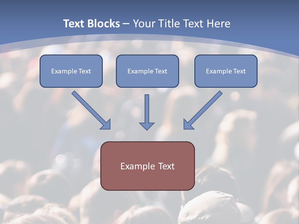 Crowd Of People At The Street PowerPoint Template