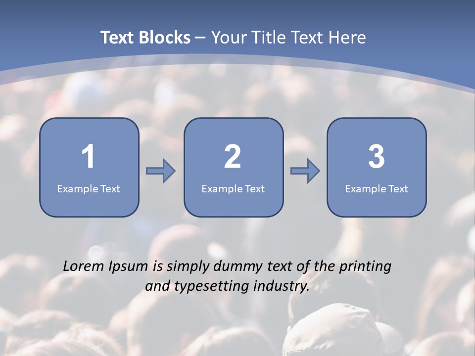Crowd Of People At The Street PowerPoint Template
