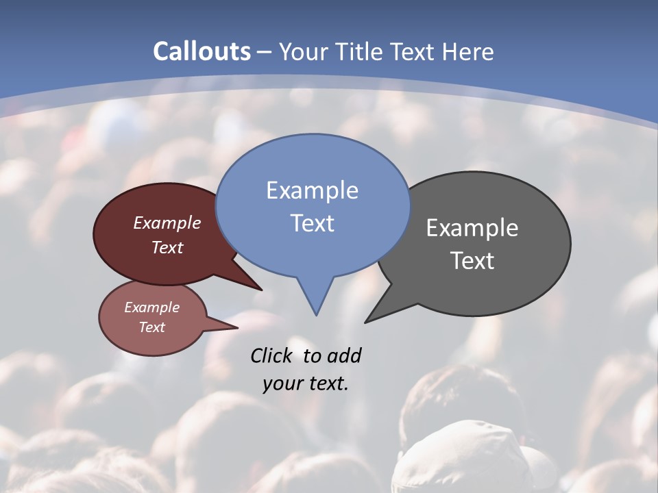 Crowd Of People At The Street PowerPoint Template