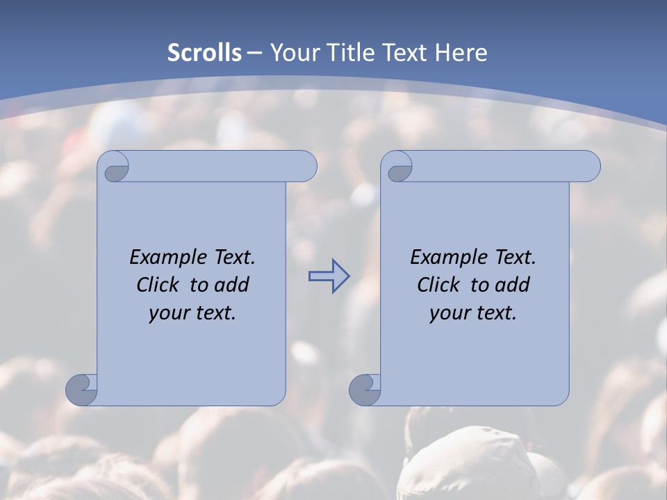 Crowd Of People At The Street PowerPoint Template