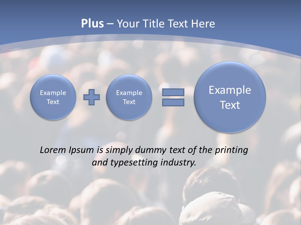 Crowd Of People At The Street PowerPoint Template