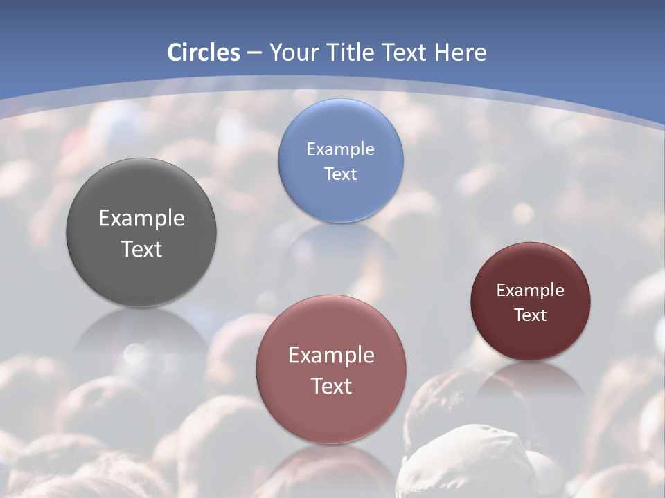 Crowd Of People At The Street PowerPoint Template