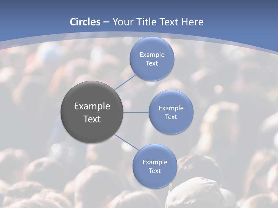 Crowd Of People At The Street PowerPoint Template