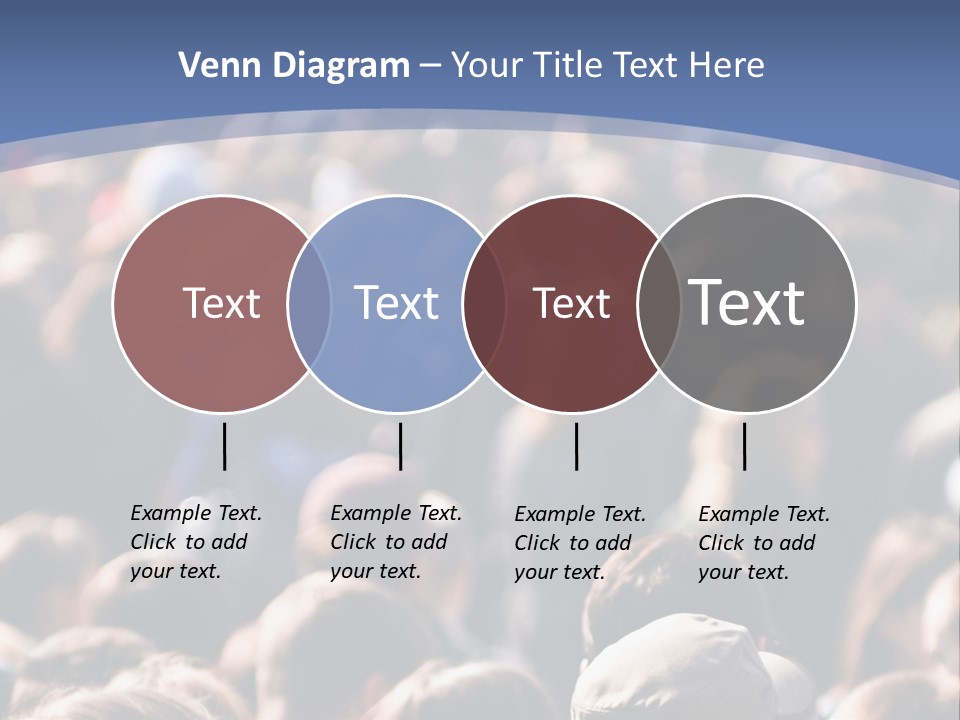 Crowd Of People At The Street PowerPoint Template