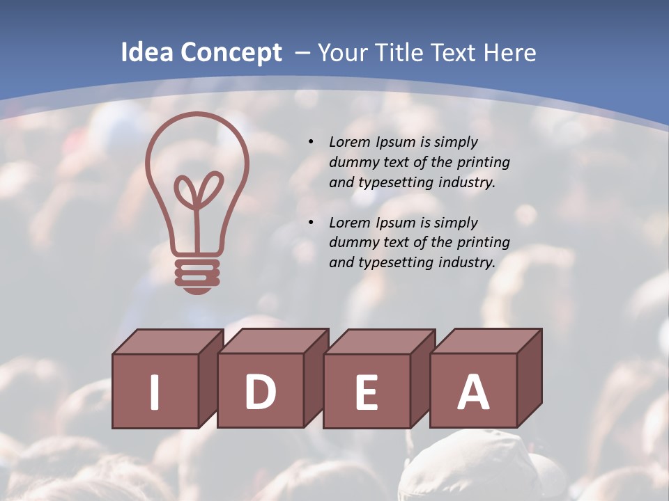 Crowd Of People At The Street PowerPoint Template