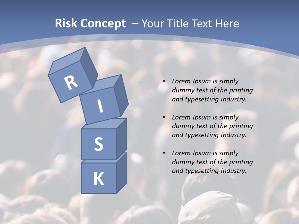 Crowd Of People At The Street PowerPoint Template