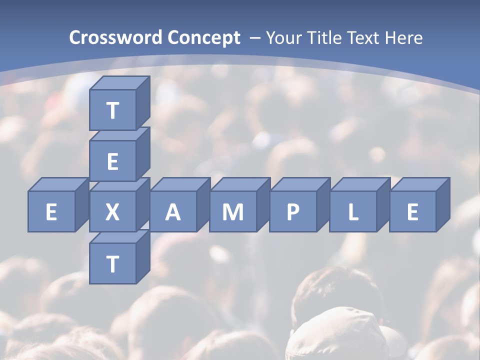 Crowd Of People At The Street PowerPoint Template