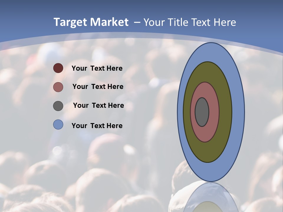 Crowd Of People At The Street PowerPoint Template