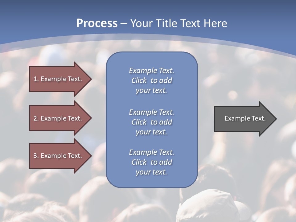 Crowd Of People At The Street PowerPoint Template