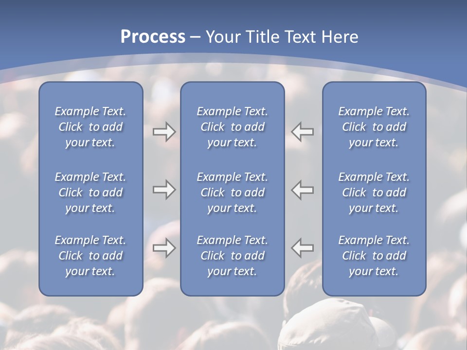 Crowd Of People At The Street PowerPoint Template