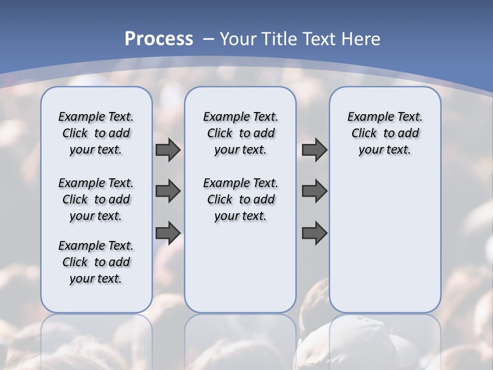 Crowd Of People At The Street PowerPoint Template