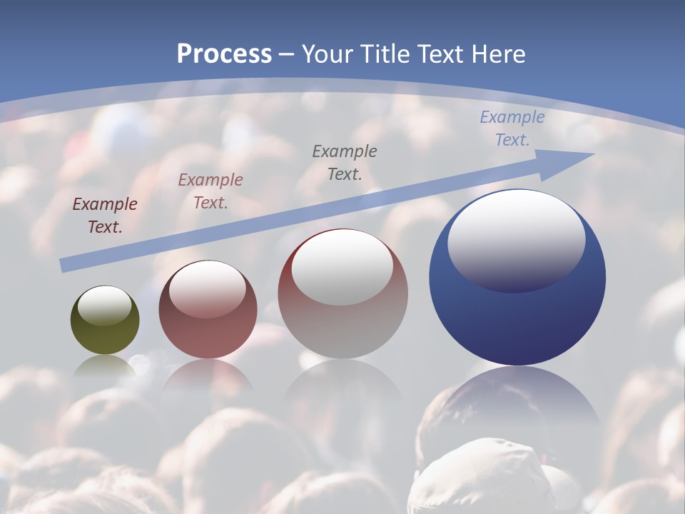 Crowd Of People At The Street PowerPoint Template