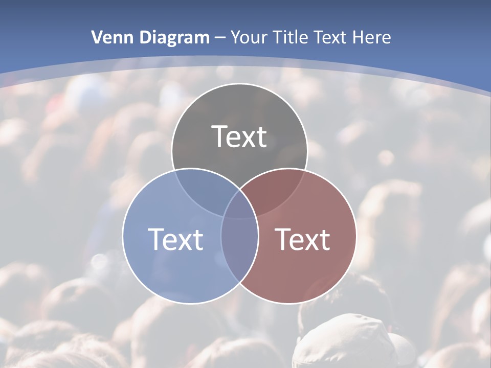Crowd Of People At The Street PowerPoint Template