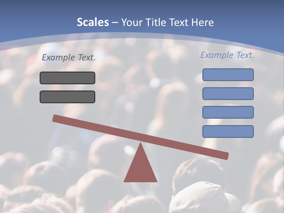 Crowd Of People At The Street PowerPoint Template