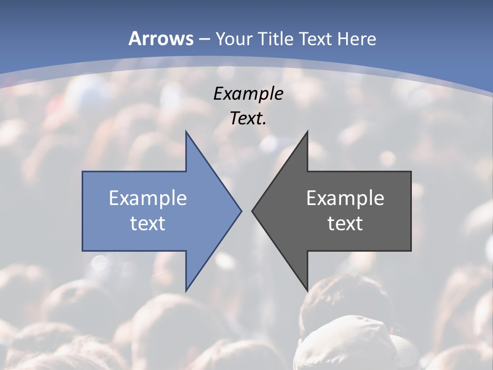 Crowd Of People At The Street PowerPoint Template