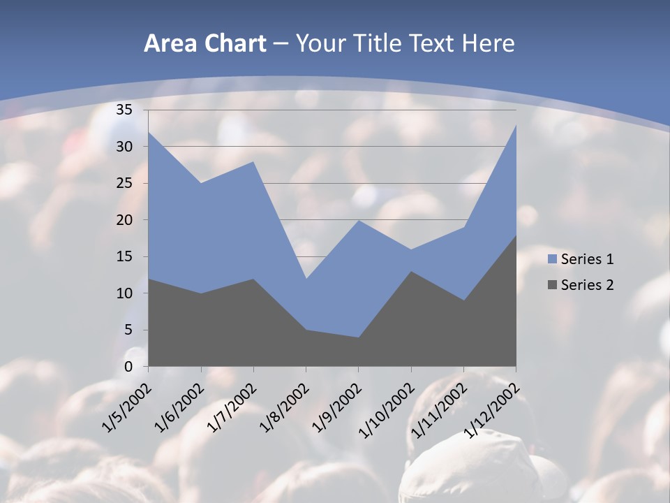 Crowd Of People At The Street PowerPoint Template