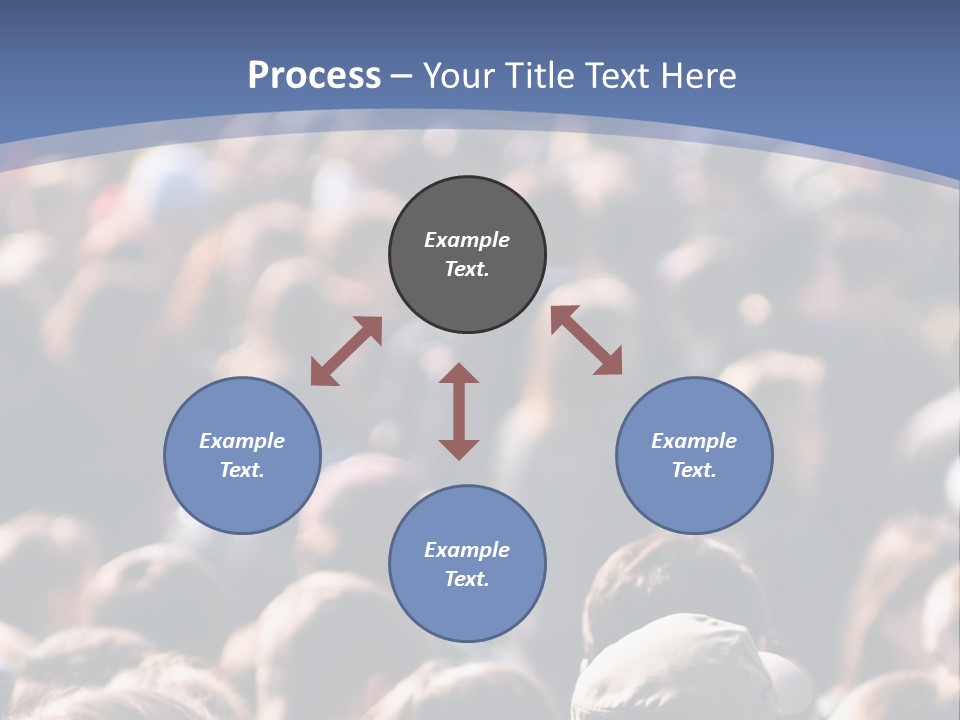Crowd Of People At The Street PowerPoint Template
