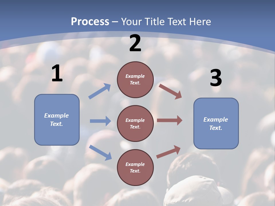 Crowd Of People At The Street PowerPoint Template