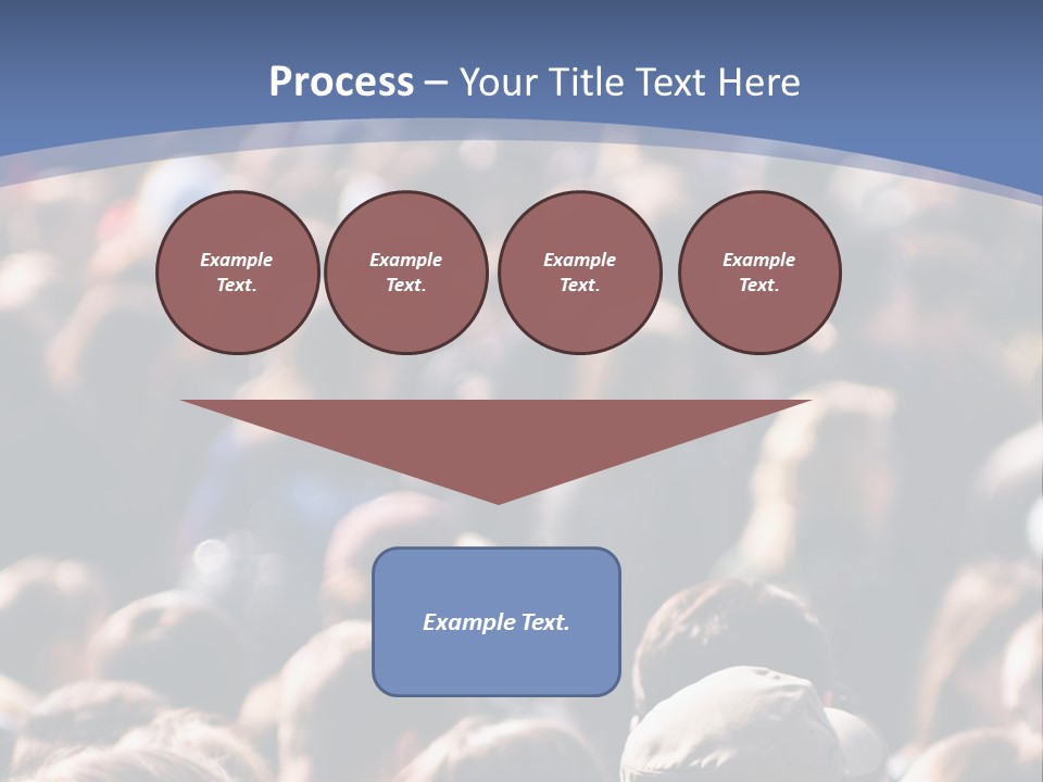 Crowd Of People At The Street PowerPoint Template