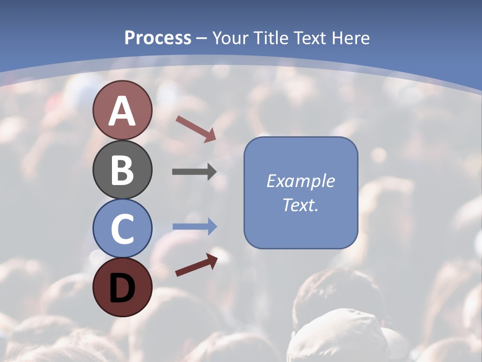 Crowd Of People At The Street PowerPoint Template