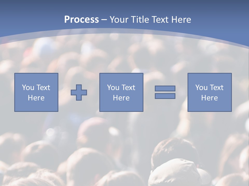 Crowd Of People At The Street PowerPoint Template