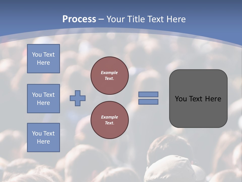 Crowd Of People At The Street PowerPoint Template