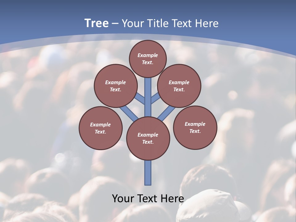 Crowd Of People At The Street PowerPoint Template