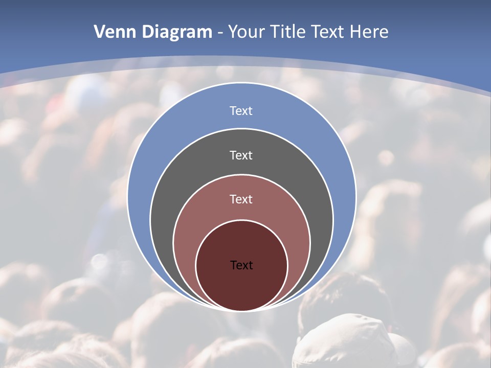 Crowd Of People At The Street PowerPoint Template