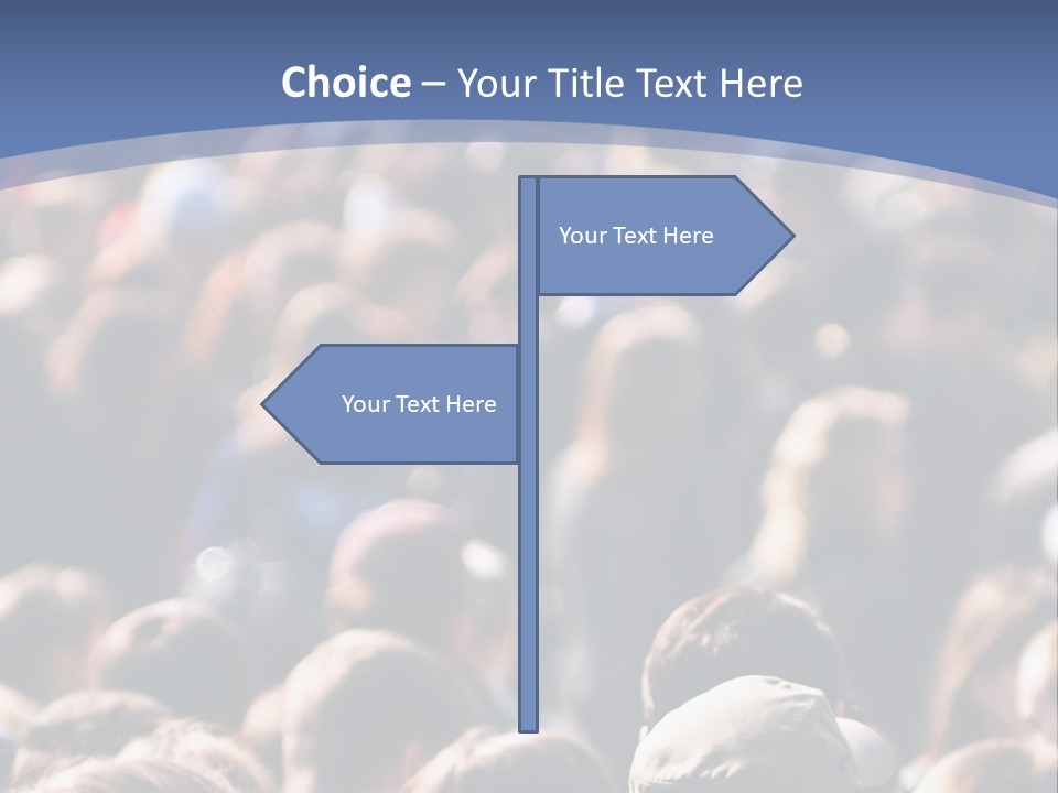 Crowd Of People At The Street PowerPoint Template