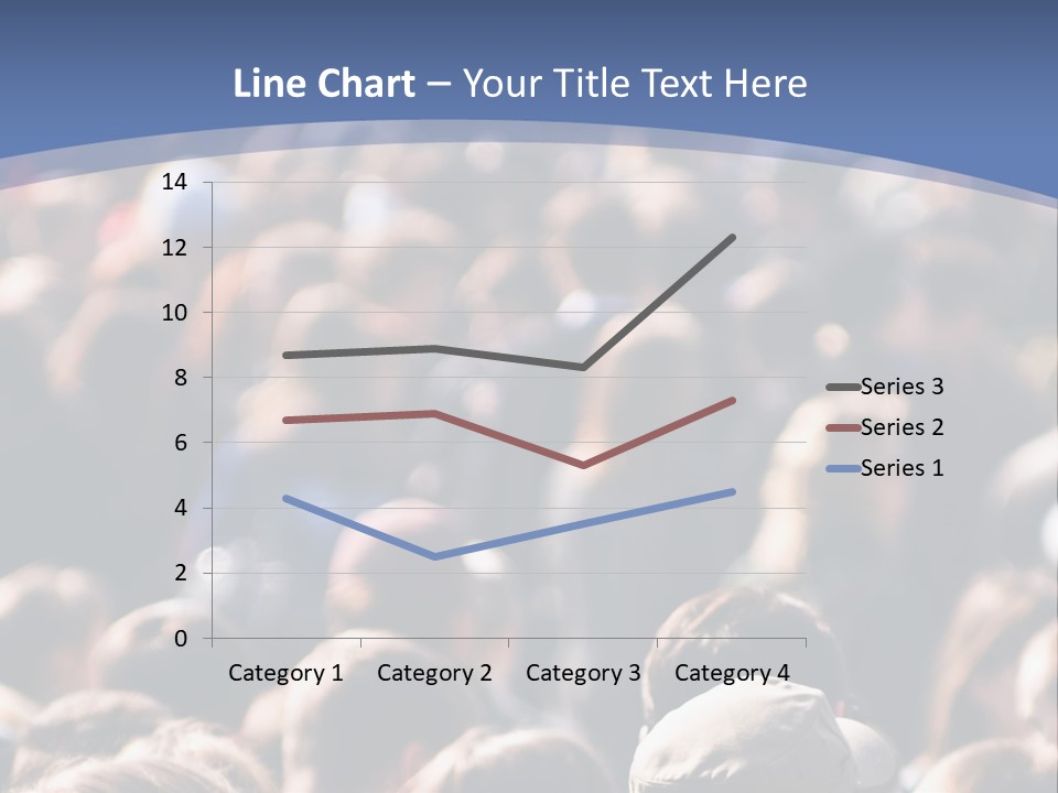 Crowd Of People At The Street PowerPoint Template