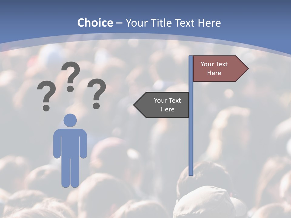 Crowd Of People At The Street PowerPoint Template