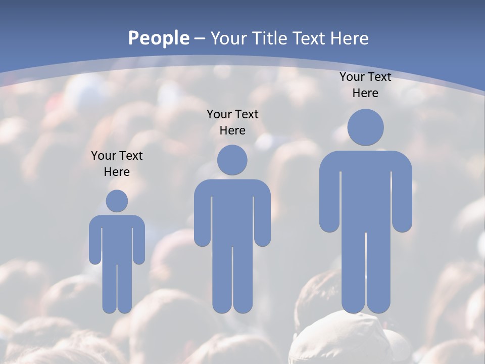 Crowd Of People At The Street PowerPoint Template