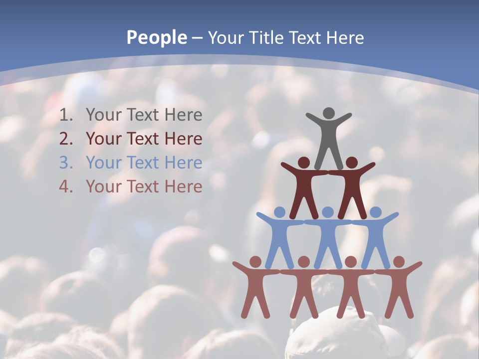 Crowd Of People At The Street PowerPoint Template