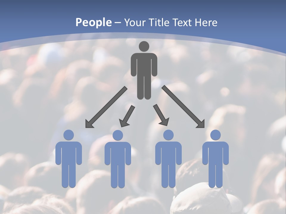 Crowd Of People At The Street PowerPoint Template