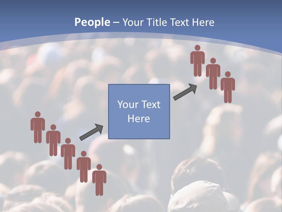 Crowd Of People At The Street PowerPoint Template
