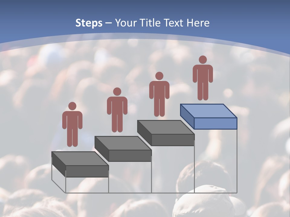 Crowd Of People At The Street PowerPoint Template