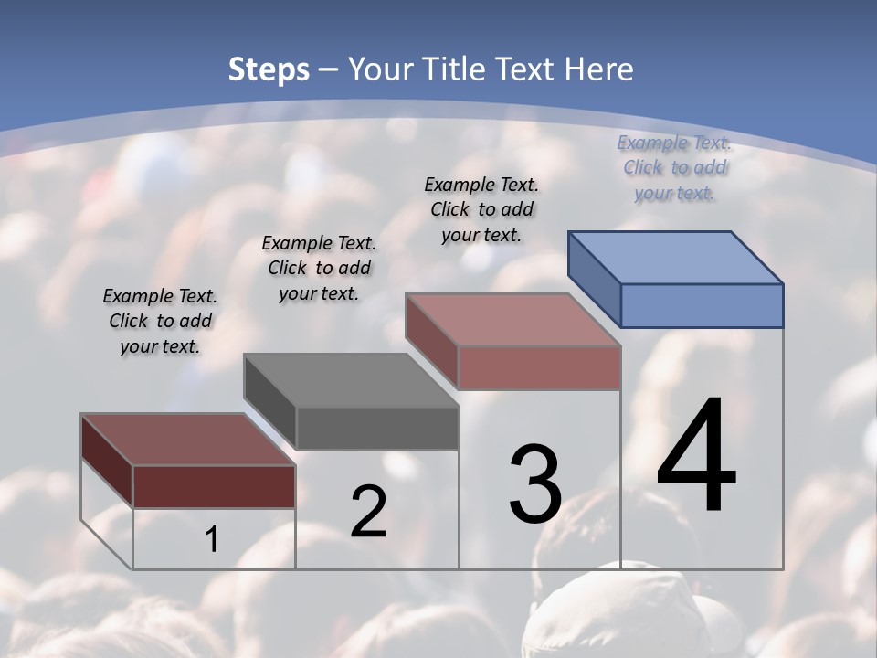 Crowd Of People At The Street PowerPoint Template