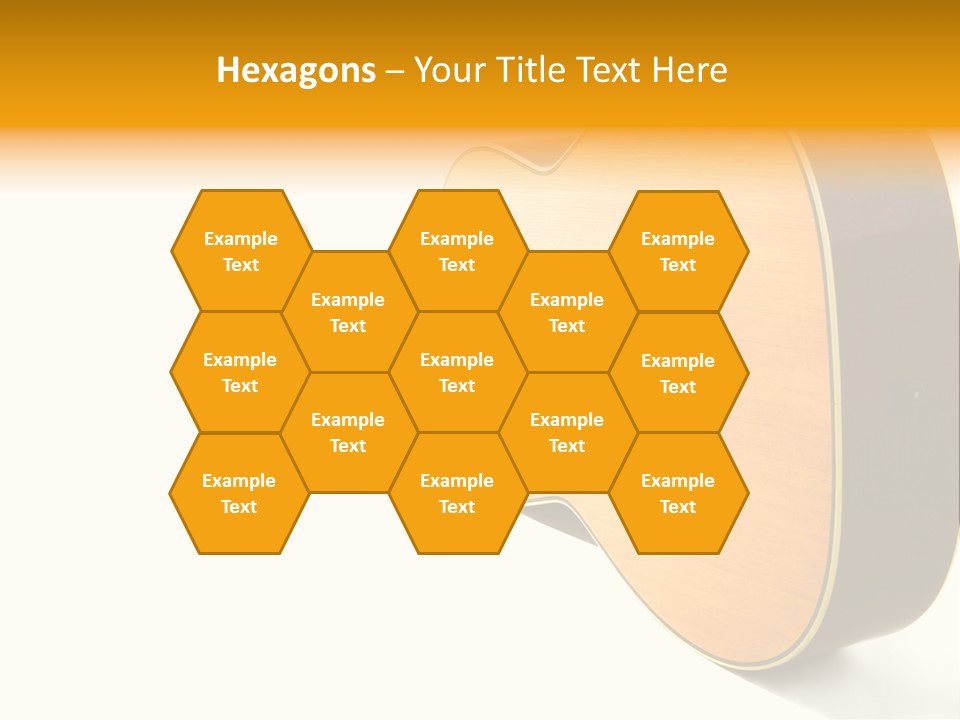 Acoustic Guitar Isolated On The White Background PowerPoint Template