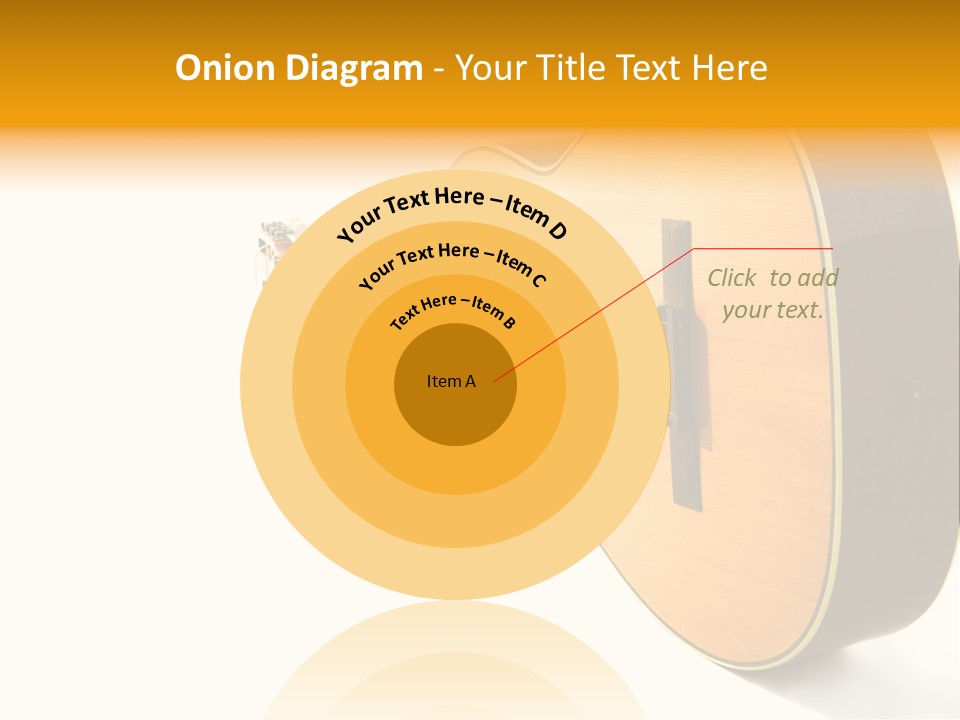 Acoustic Guitar Isolated On The White Background PowerPoint Template