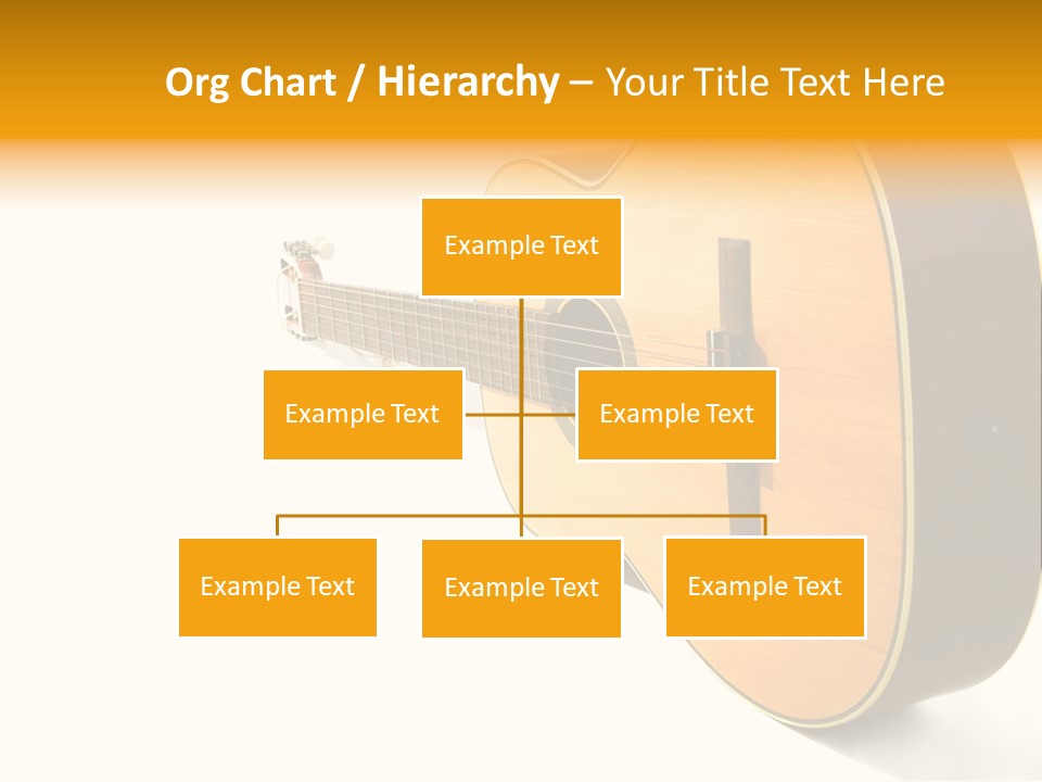 Acoustic Guitar Isolated On The White Background PowerPoint Template