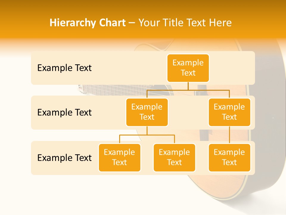 Acoustic Guitar Isolated On The White Background PowerPoint Template