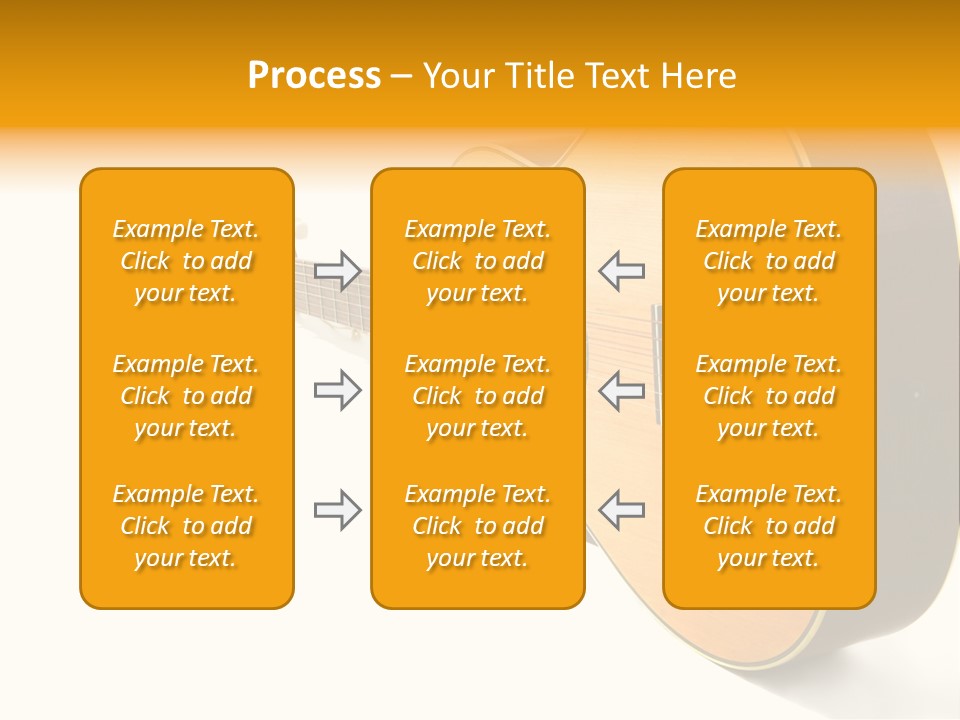 Acoustic Guitar Isolated On The White Background PowerPoint Template