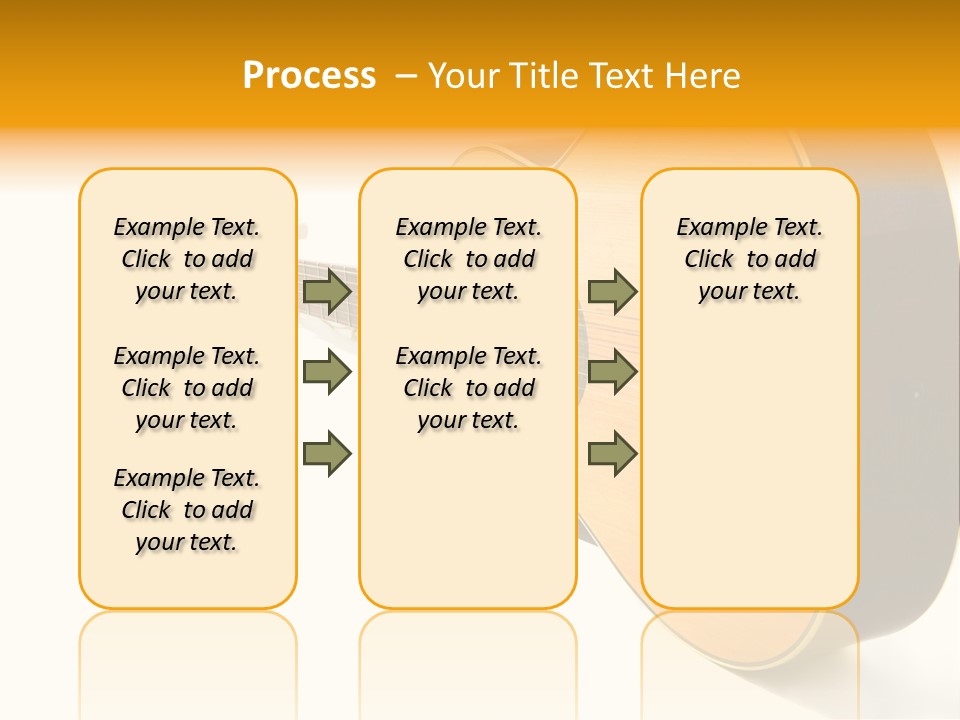 Acoustic Guitar Isolated On The White Background PowerPoint Template