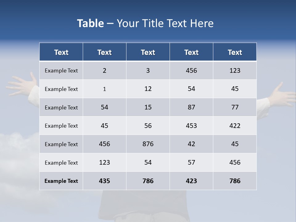 A Man With His Arms Outstretched In The Air PowerPoint Template