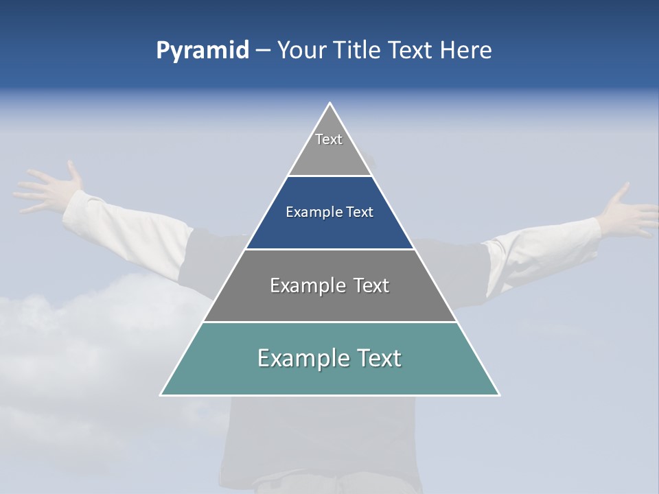 A Man With His Arms Outstretched In The Air PowerPoint Template