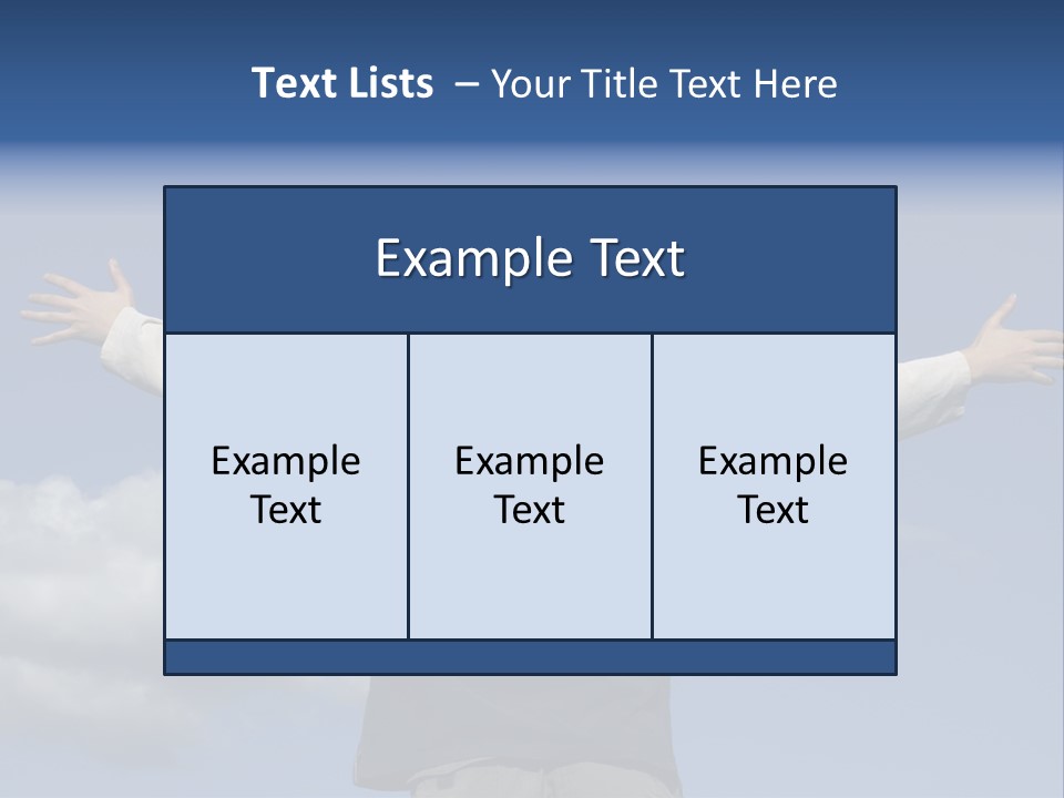 A Man With His Arms Outstretched In The Air PowerPoint Template