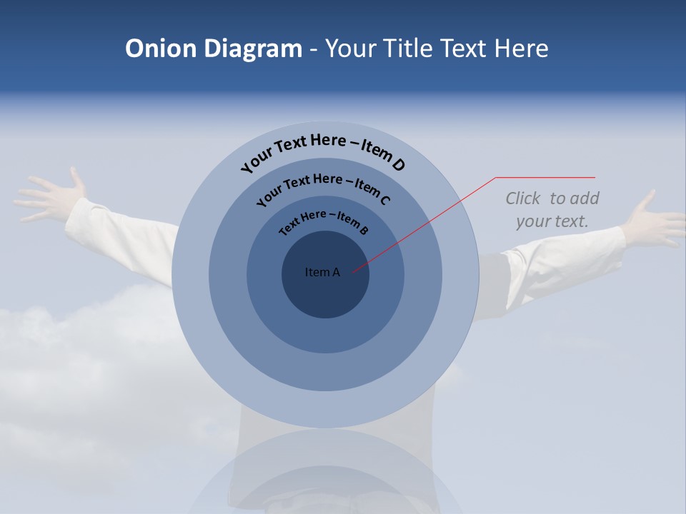 A Man With His Arms Outstretched In The Air PowerPoint Template