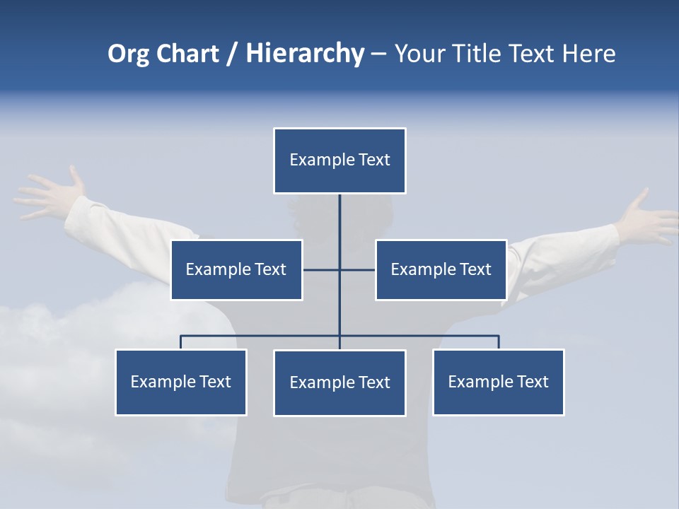 A Man With His Arms Outstretched In The Air PowerPoint Template