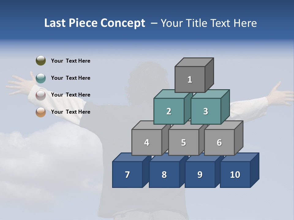A Man With His Arms Outstretched In The Air PowerPoint Template